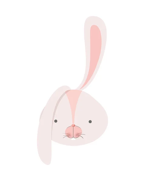 Tête de lapin icône isolée — Image vectorielle