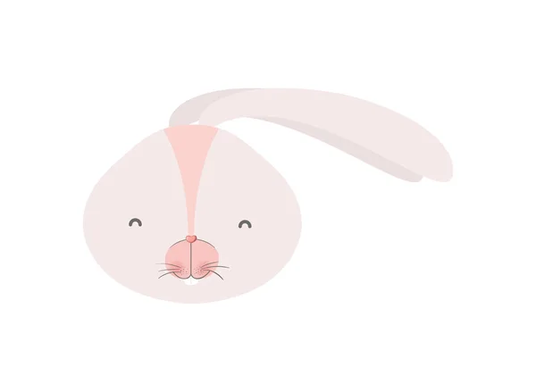 Tête de lapin icône isolée — Image vectorielle