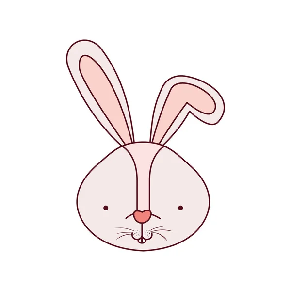 Tête de lapin icône isolée — Image vectorielle