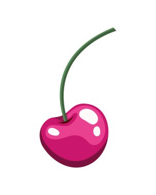 kiraz meyve izole simgesi
