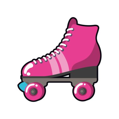 Tekerlekli paten pop sanat simge