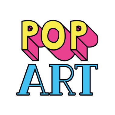 Pop Sanat etiket izole simgesi