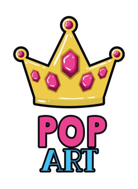 Altın taç pop sanat simge