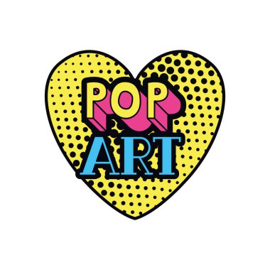 Pop Sanat etiket izole simgesi