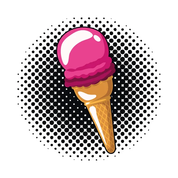Ícone de gelado de arte pop —  Vetores de Stock