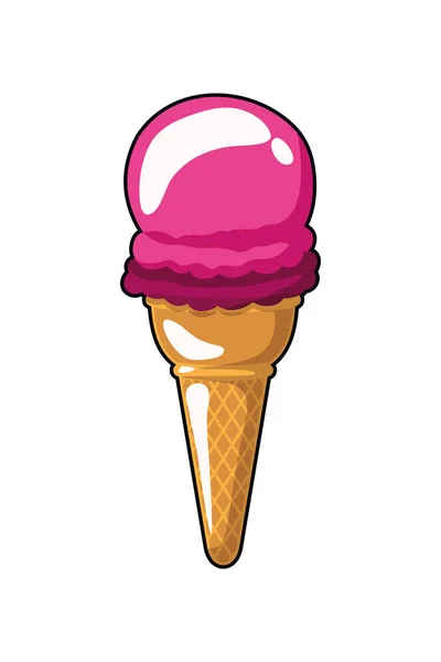 Pop art ice cream icon — Stock Vector