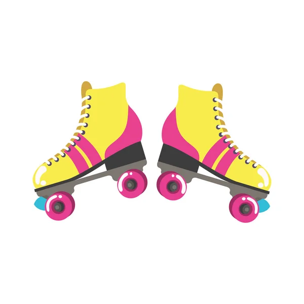 Ícone de arte pop patins rolo — Vetor de Stock