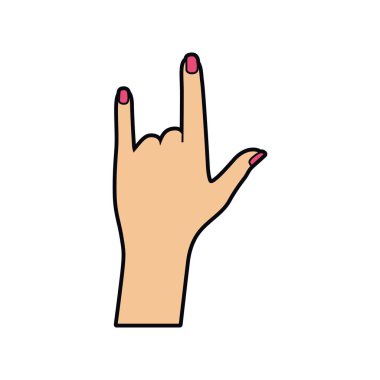 işareti rock pop sanat ile el