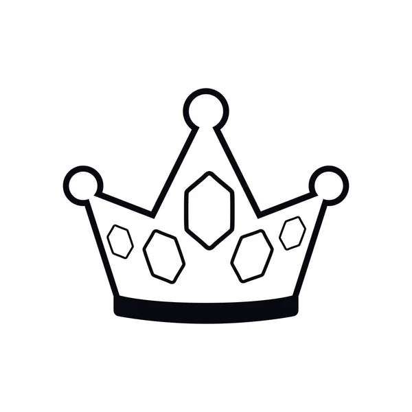 Golden crown pop art icon — Stock Vector