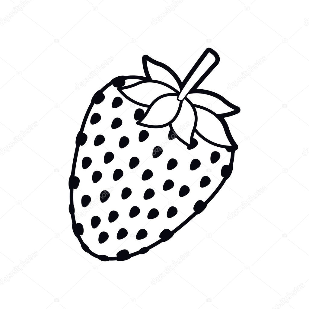 strawberry fruit isolated icon