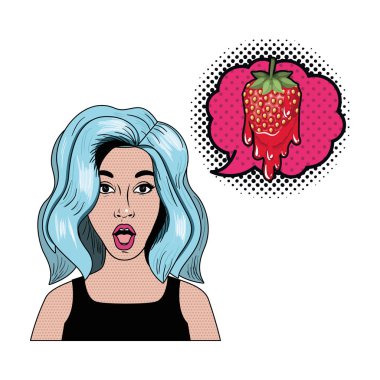 çizgi hakkında konuşma balonu kadınla