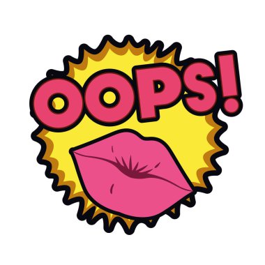 kadın dudakları ile konuşma balonu izole simgesinin