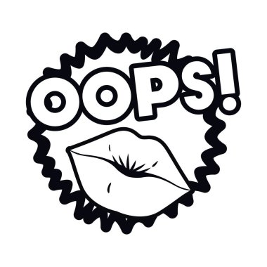 kadın dudakları ile konuşma balonu izole simgesinin