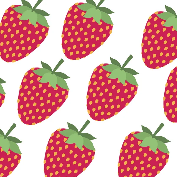 Pattern strawberry isolated icon — Stock Vector