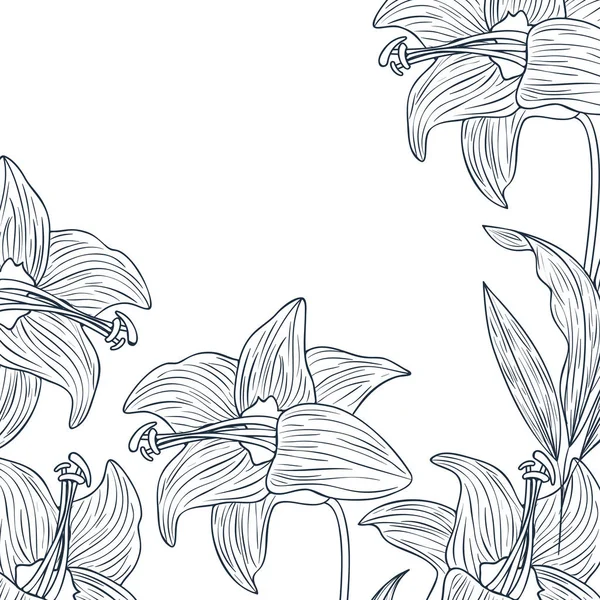 Mönster av blommor och blad isolerade ikonen — Stock vektor