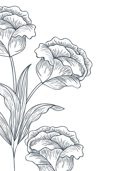 Çiçek desen ve izole simgesi yapraklar — Stok Vektör