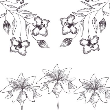 desen bitkiler ve otlar izole simgesi