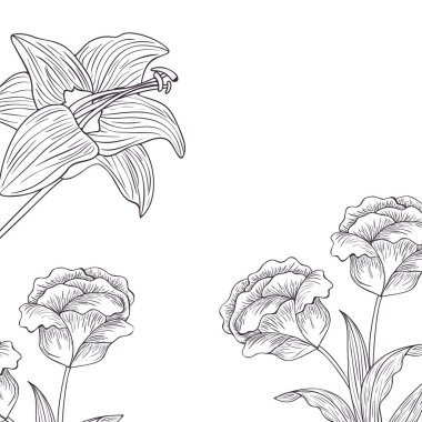 desen bitkiler ve otlar izole simgesi