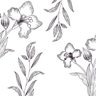 desen bitkiler ve otlar izole simgesi