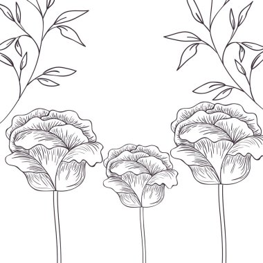 desen bitkiler ve otlar izole simgesi