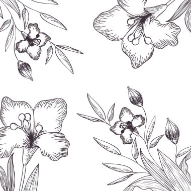 desen bitkiler ve otlar izole simgesi