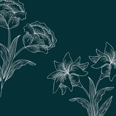 desen bitkiler ve otlar izole simgesi