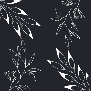 desen bitkiler ve otlar izole simgesi