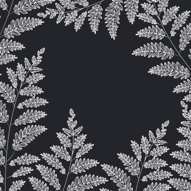 desen bitkiler ve otlar izole simgesi