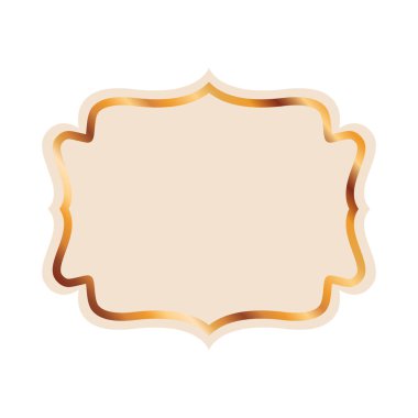 zarif çerçeve altın izole simgesi