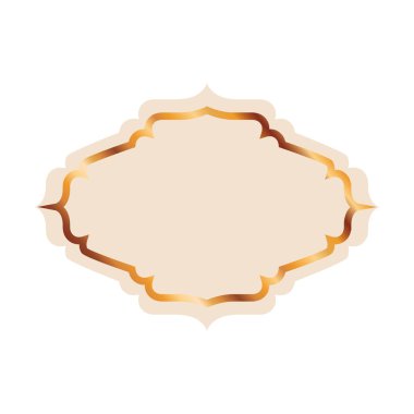 zarif çerçeve altın izole simgesi