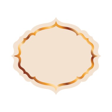 zarif çerçeve altın izole simgesi