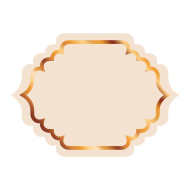 zarif çerçeve altın izole simgesi