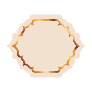 zarif çerçeve altın izole simgesi