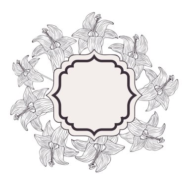 bitkiler ve otlar izole simgesi olan çerçeve