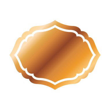 zarif çerçeve altın izole simgesi