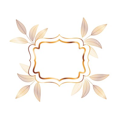 bitkiler ve otlar izole simgesi olan çerçeve