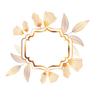 bitkiler ve otlar izole simgesi olan çerçeve