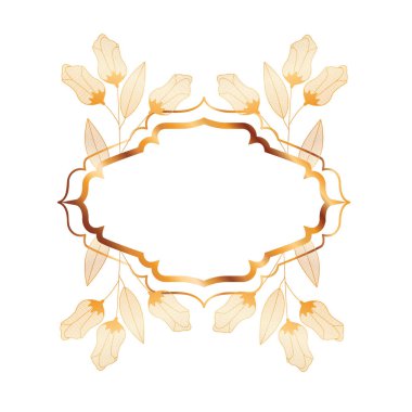 bitkiler ve otlar izole simgesi olan çerçeve