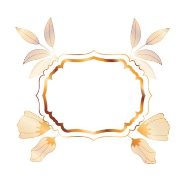 bitkiler ve otlar izole simgesi olan çerçeve