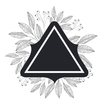 bitkiler ve otlar izole simgesi olan çerçeve