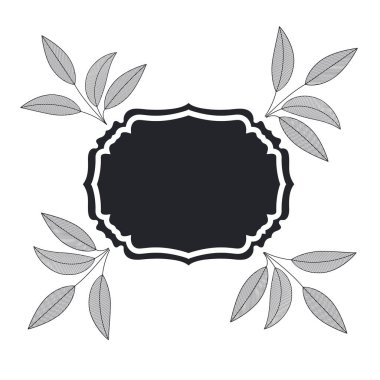 bitkiler ve otlar izole simgesi olan çerçeve