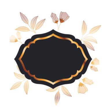 bitkiler ve otlar izole simgesi olan çerçeve