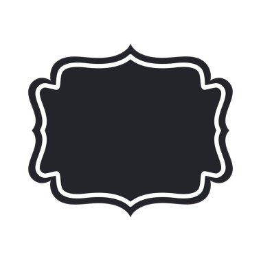 zarif çerçeve siyah izole simgesi