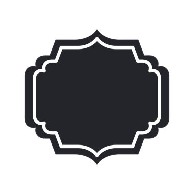 zarif çerçeve siyah izole simgesi