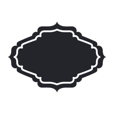 zarif çerçeve siyah izole simgesi