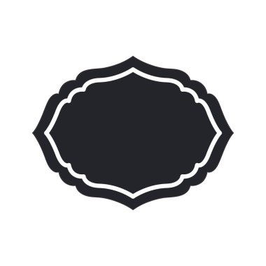 zarif çerçeve siyah izole simgesi