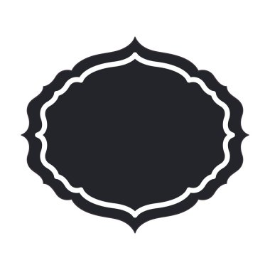 zarif çerçeve siyah izole simgesi