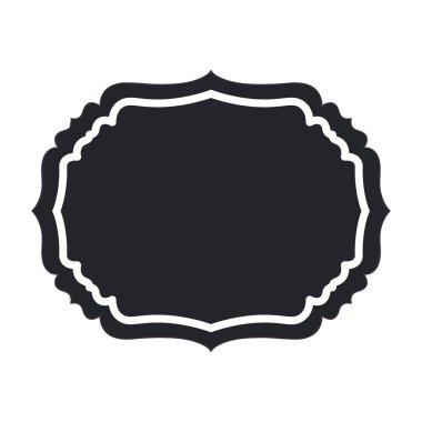 zarif çerçeve siyah izole simgesi