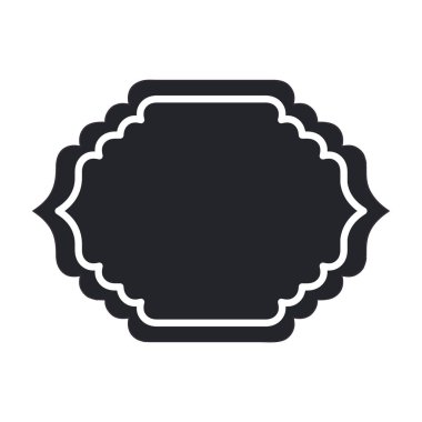 zarif çerçeve siyah izole simgesi