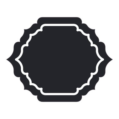 zarif çerçeve siyah izole simgesi